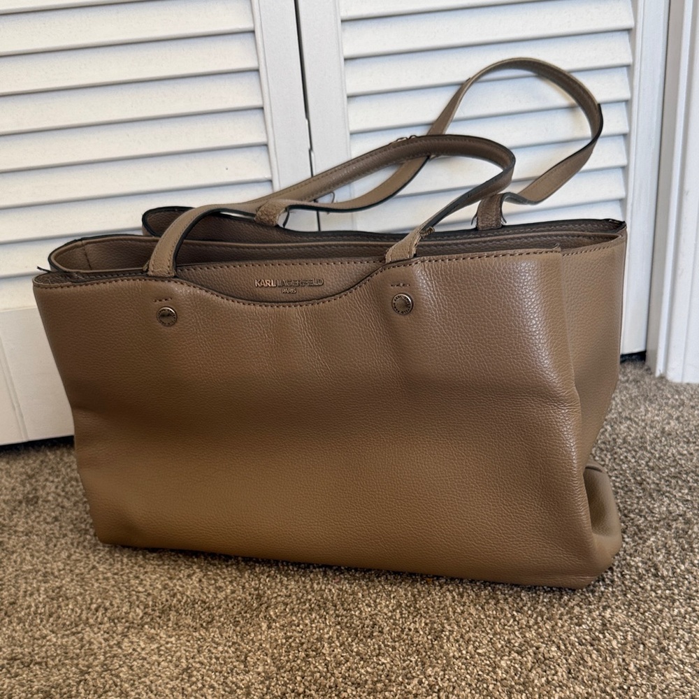 Karl Lagerfeld Tan Leather Handbag